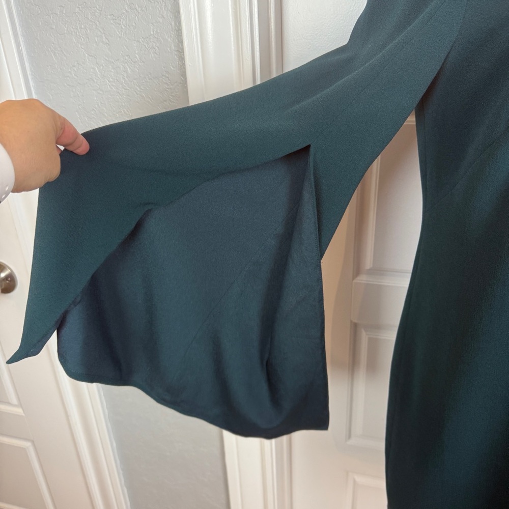 Dress the Population Heidi dark green one shoulder mini dress size Medium - Picture 3 of 8